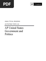 AP United States Government and Politics: Analytical Reading Activities Topic 2.8