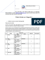 Which Metals Are Magnetic?: Worksheet 5.1 Grade 4 Magnet