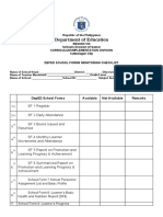 School Forms Monitoring Form