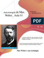 A Sociologia de Max Weber Aula 01