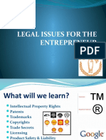 Legal Issues For The Entrepreneur