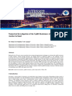 Numerical Investigation of The Uplift Resistance of Plate Strip Anchor in Sand