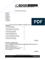 Upper Intermediate Mid-Course Test B: Pronunciation