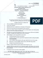 CSEC Information Technology June 2007 P02 (Practical)