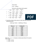 Fall 2020 CHEM 112 Exam 3 Practice Problems