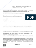 Declaracion Jurada Y Compromiso para Comunicar A La Autoridad de Salud Por El Viajero