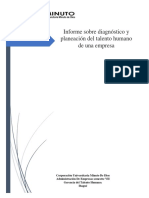 Informe Sobre Diagnóstico y Planeación Del Talento Humano de Una Empresa