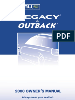 2000 Subaru Legacy Owners Manual