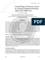 Design of Obround Flange For Pressure Ve