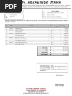 Customer Penawaran Harga: CV Arkanindo Utama