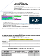 Self-Assessment Form Instructions For Applicants: Page 1 of 12