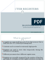 Computer Registers: Maninder Kaur