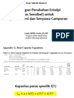 Perhitungan Delta H Untuk Panas Sensibel