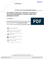 The Problem of Grammar Teaching: A Case Study of The Relationship Between A Teacher's Beliefs and Pedagogical Practice