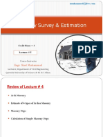 Quantity Survey & Estimation: Engr. Shad Muhammad