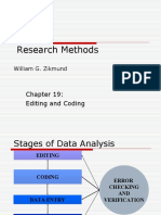 Business Research Methods: Editing and Coding