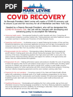 Mark Levine's Covid Recovery Plan For A Healthy and Equitable Manhattan