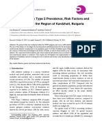 Diabetes Mellitus Type 2 Prevalence, Risk Factors and Complications in The Region of Kardzhali, Bulgaria