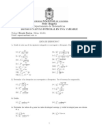 C. Integral en Una Variable - Taller 7