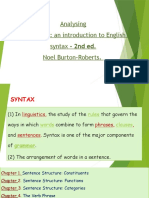 Sentence Structure Constituents