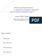 Algorithms and Data Structures Lecture Slides: Asymptotic Notations and Growth Rate of Functions, Brassard Chap. 3