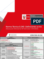 Modificación de La Norma Técnica G.040 Definiciones Del Reglamento Nacional de Edificaciones 1