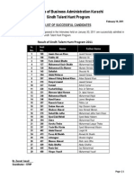 Interview Result - STHP (JAN-30 2011)