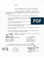 Joint Affidavit of Conhabitation