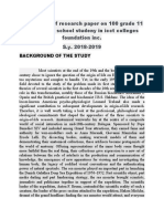 The Effects of Research Paper On 100 Grade 11 Senior High School Studeny in Icct Colleges Foundation Inc. S.Y. 2018-2019