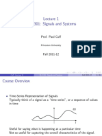 ELE 301: Signals and Systems: Prof. Paul Cuff