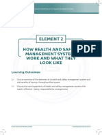 Element 2: How Health and Safety Management Systems Work and What They Look Like