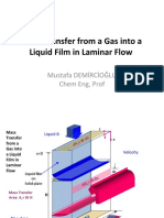 Mass Transfer From A Gas Into A Liquid II