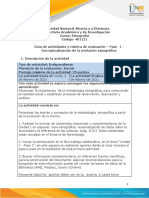 Guía de Actividades y Rúbrica de Evaluación - Unidad 1 - Fase 1 - Conceptualización de La Evolución Etnográfica