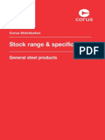 Corus Steel - Stock Range & Specifications