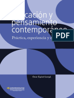 Espinel (Comp.) Educación y Pensamiento Contemporáneo. Práctica, Experiencia y Educación (2020)