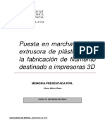 Puesta en Marcha de Una Extrusora de Plástico