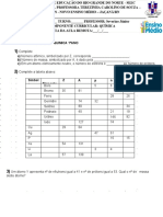 Ativiadade 3 Quimica 1 Ano ESTRUTURA ATÔMICA