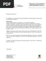 Notificación de Rechazo