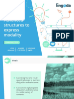 Advanced Structures To Express Modality: Communication