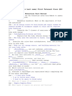 Review Nutrition Unit First-2