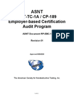 SNT-TC-1A / CP-189 Employer-Based Certification Audit Program