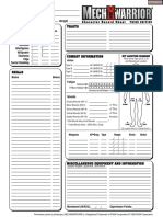 MW3 Mechwarrior Sheet (Fillable)