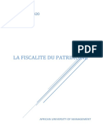 Cours de Fiscalité Du Patrimoine..