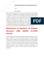 Metodologías de Elaboración de Un Software Educativo