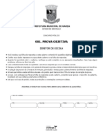 Vunesp 2018 Prefeitura de Garca SP Diretor de Escola Prova