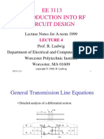 EE 3113 Introduction Into RF Circuit Design: Lecture Notes For A-Term 1999