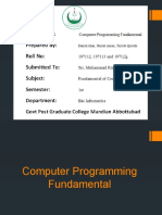 Computer Programming Fundamentals