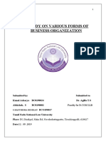 A Study On Various Forms of Business Organization