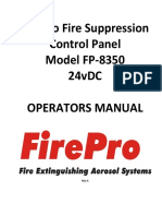 Firepro Fire Suppression Control Panel Model Fp-8350 24Vdc Operators Manual