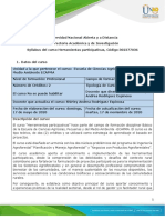 Syllabus Del Curso Herramientas Participativas - ECAPMA